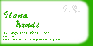 ilona mandi business card